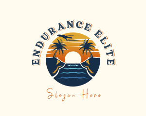 Tropical Beach Getaway logo design