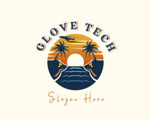 Tropical Beach Getaway logo design