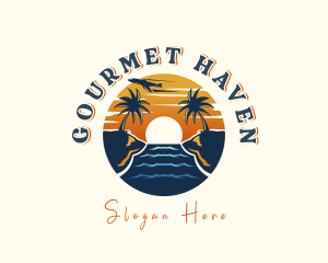 Tropical Beach Getaway logo design