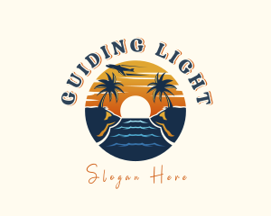 Tropical Beach Getaway logo design