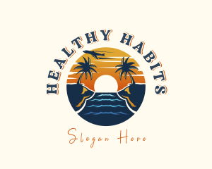 Tropical Beach Getaway logo design