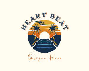 Tropical Beach Getaway logo design