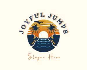 Tropical Beach Getaway logo design