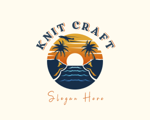 Tropical Beach Getaway logo design