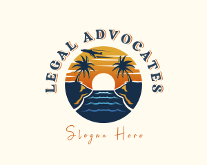 Tropical Beach Getaway logo design