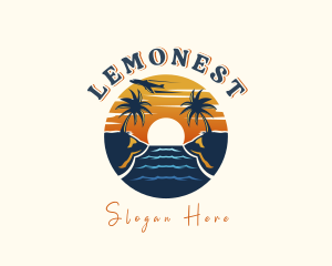 Vacation - Tropical Beach Getaway logo design