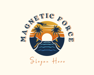 Tropical Beach Getaway logo design