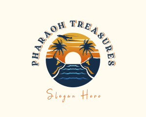 Tropical Beach Getaway logo design