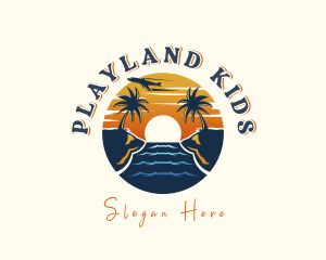 Tropical Beach Getaway logo design