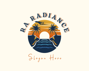 Tropical Beach Getaway logo design