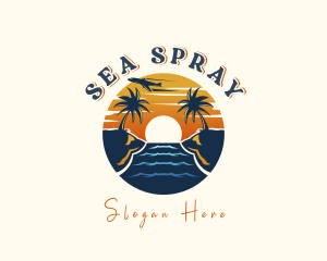 Tropical Beach Getaway logo design