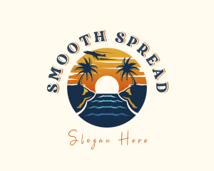 Tropical Beach Getaway logo design