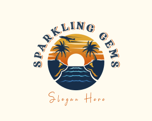 Tropical Beach Getaway logo design