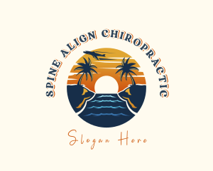 Tropical Beach Getaway logo design