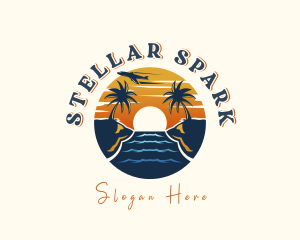 Tropical Beach Getaway logo design