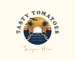 Tropical Beach Getaway logo design