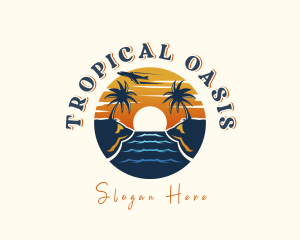 Tropical - Tropical Beach Getaway logo design