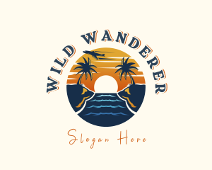 Tropical Beach Getaway logo design