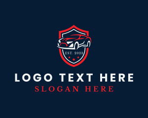 Drag Racing - Auto Vehicle Shield logo design