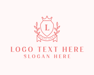 Tattoo - Wreath Crown Shield logo design