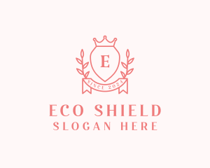 Wreath Crown Shield logo design