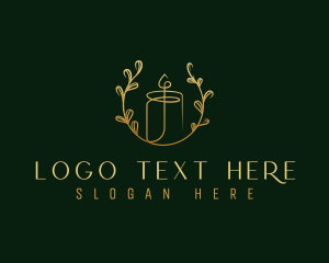 Handcrafted - Organic Wax Candle logo design
