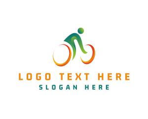 Cycling - Olympics Athlete Biker logo design