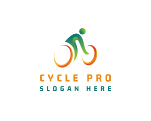 Olympics Athlete Biker logo design