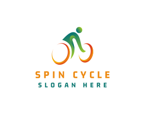 Olympics Athlete Biker logo design