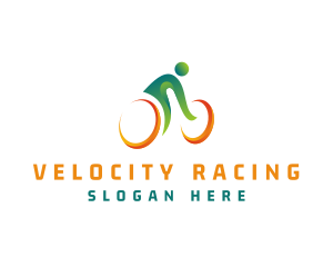 Olympics Athlete Biker logo design