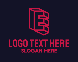 3d - 3D Letter E logo design