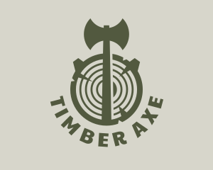 Axe Lumber Woodworking logo design