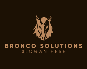 Bronco - Wild Horse Stallion logo design