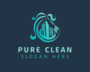 Pressure Washer Building logo design