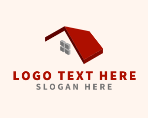 Residence - Red House Roof Window logo design