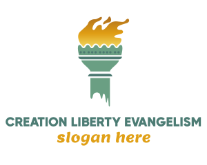 Liberty Torch Flame logo design