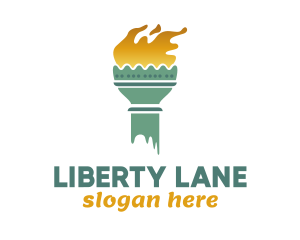 Liberty Torch Flame logo design