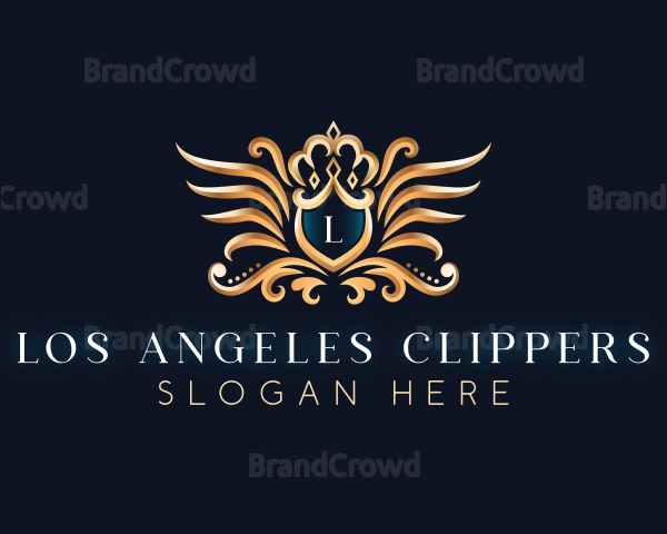 Crown Shield Wings Logo