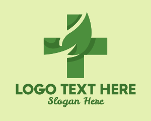 First Aid - Herbal Medicine Cross logo design