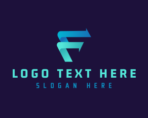 Letter F - Arrow Logistics Forwarding logo design