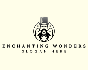 Magician - Ringmaster Circus Magician logo design