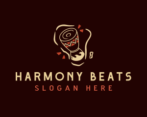 Ethnic Drum Percussion logo design