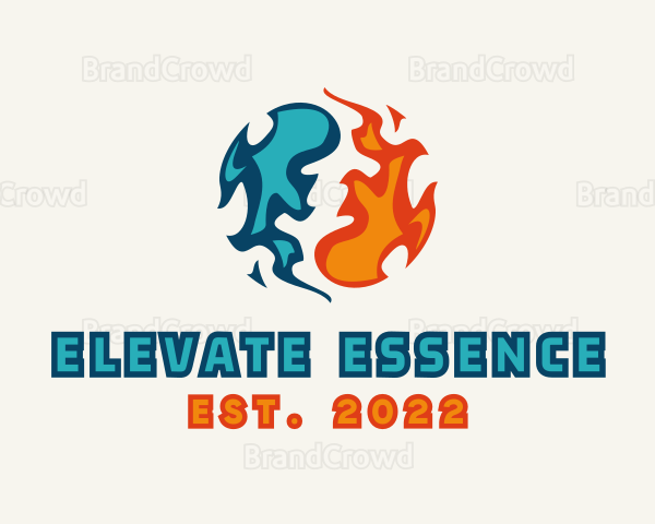 Water Fire Element Logo