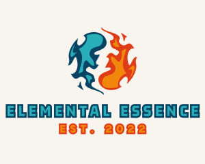 Element - Water Fire Element logo design