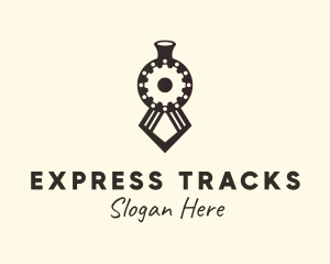 Train Railway Locomotive logo design