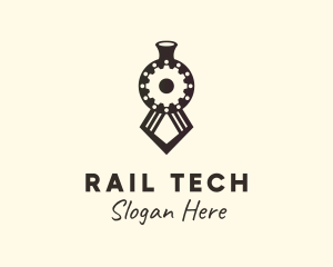 Rail - Train Railway Locomotive logo design