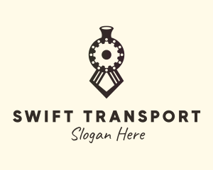 Train Railway Locomotive logo design