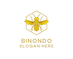 Geometric Bee Wing Logo