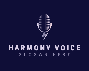 Singing - Media Podcast Mic logo design