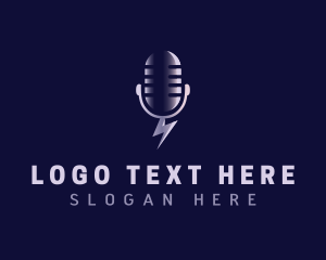 Mic - Media Podcast Mic logo design